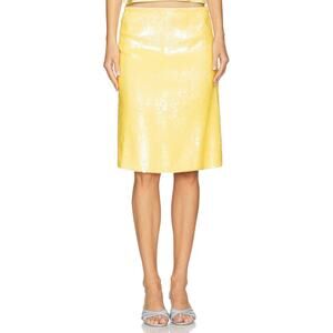 Guizio Isabelle Sequin Midi Skirt Honey Butter - XS